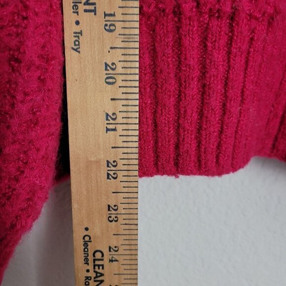 A New Day Drop Shoulder Sweater Sz XL Pink Heavyweight Thick Puff Sleeve VGC - Picture 8 of 9